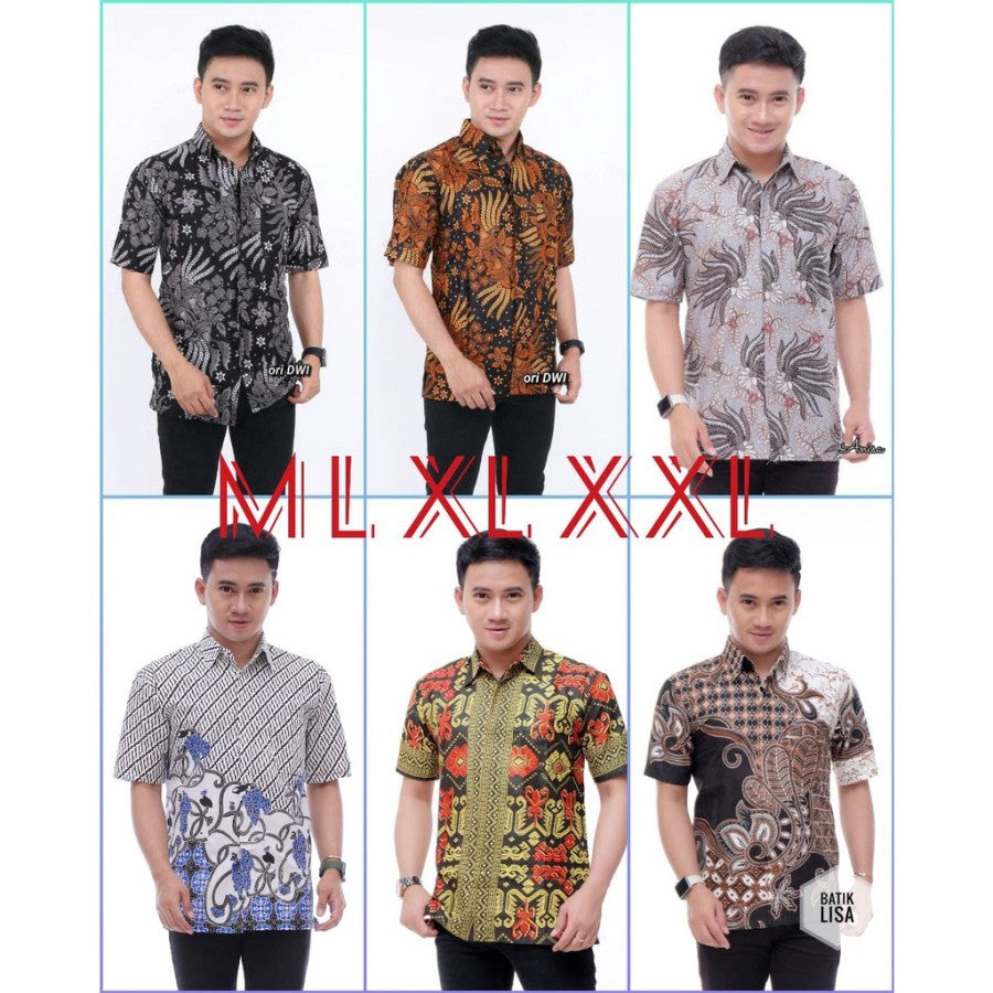Kemeja batik pria lengan pendek grosir kemeja