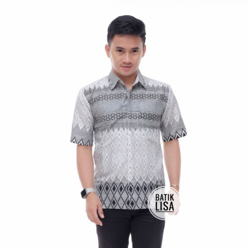 Hem batik pria lengan pendek seragam
