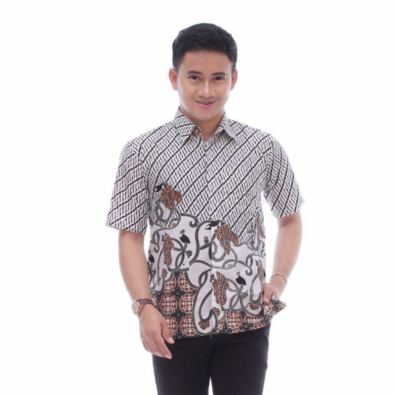 Hem batik pria lengan pendek seragam