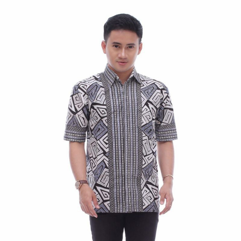 Hem batik pria lengan pendek seragam
