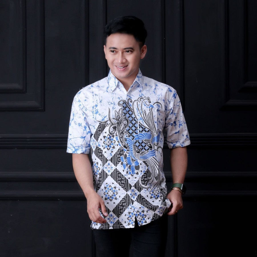 Hem batik pria lengan pendek seragam