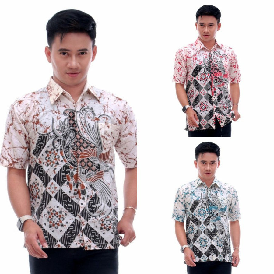 Hem batik pria lengan pendek seragam