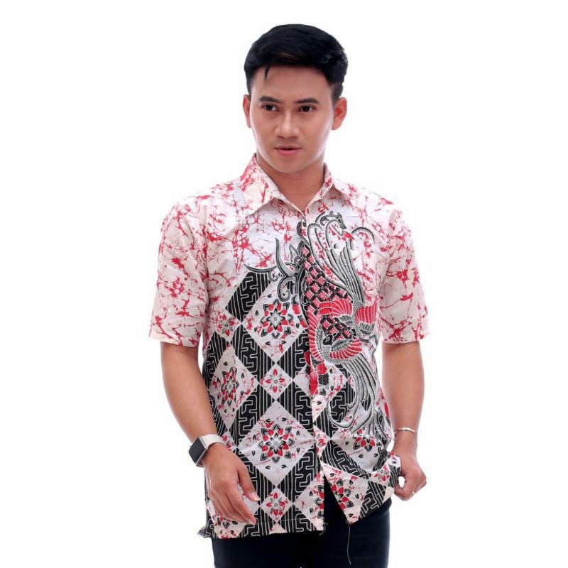 Hem batik pria lengan pendek seragam