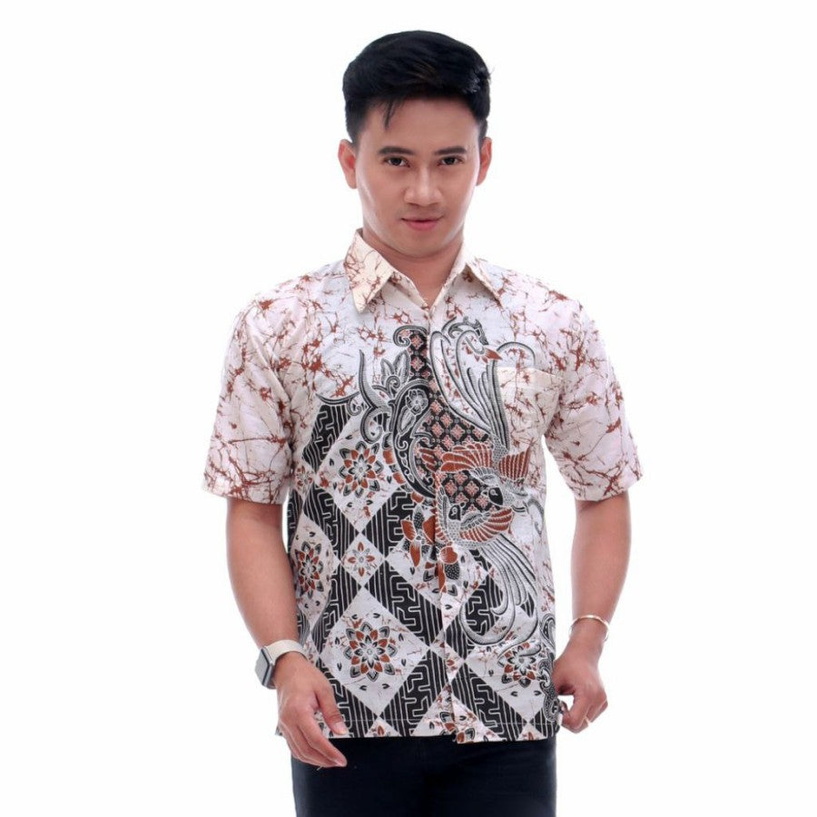 Hem batik pria lengan pendek seragam
