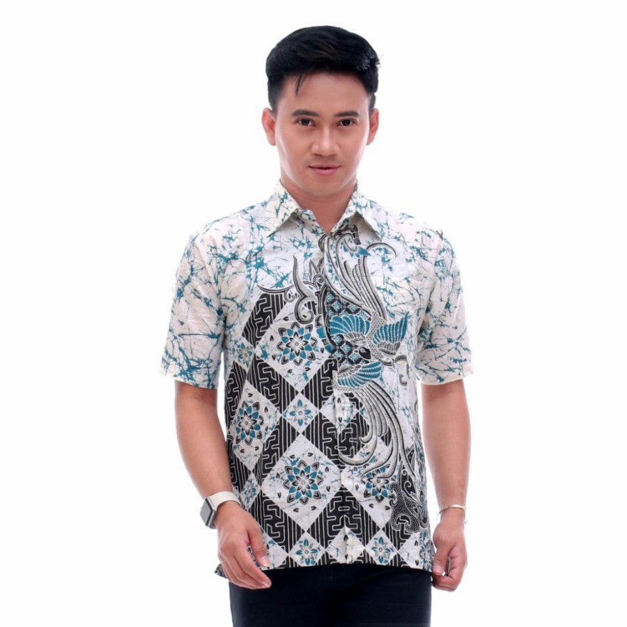 Hem batik pria lengan pendek seragam