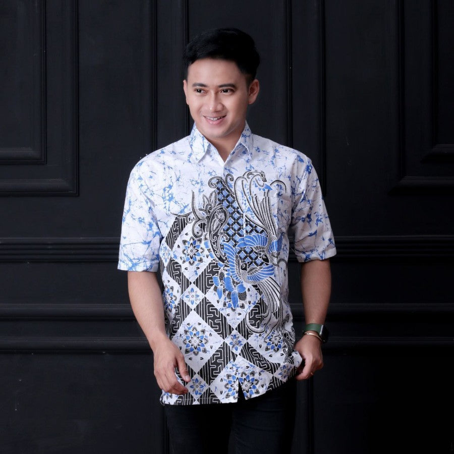 Hem batik pria lengan pendek seragam