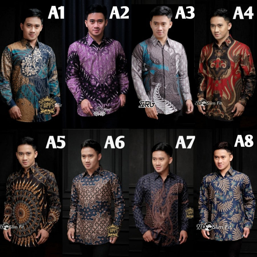 Kemeja Batik Pria Lengan Panjang // Kemeja Kantor // Kemeja Kondangan