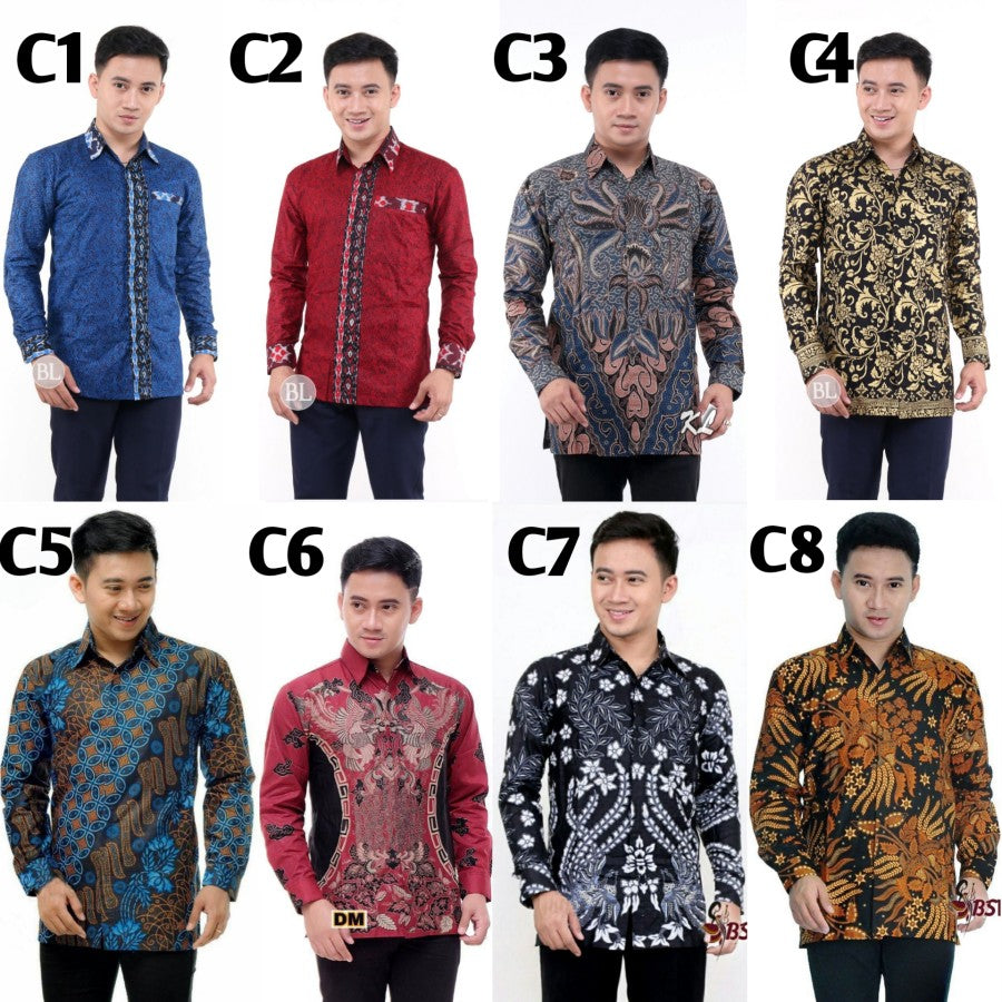 Kemeja Batik Pria Lengan Panjang // Kemeja Kantor // Kemeja Kondangan