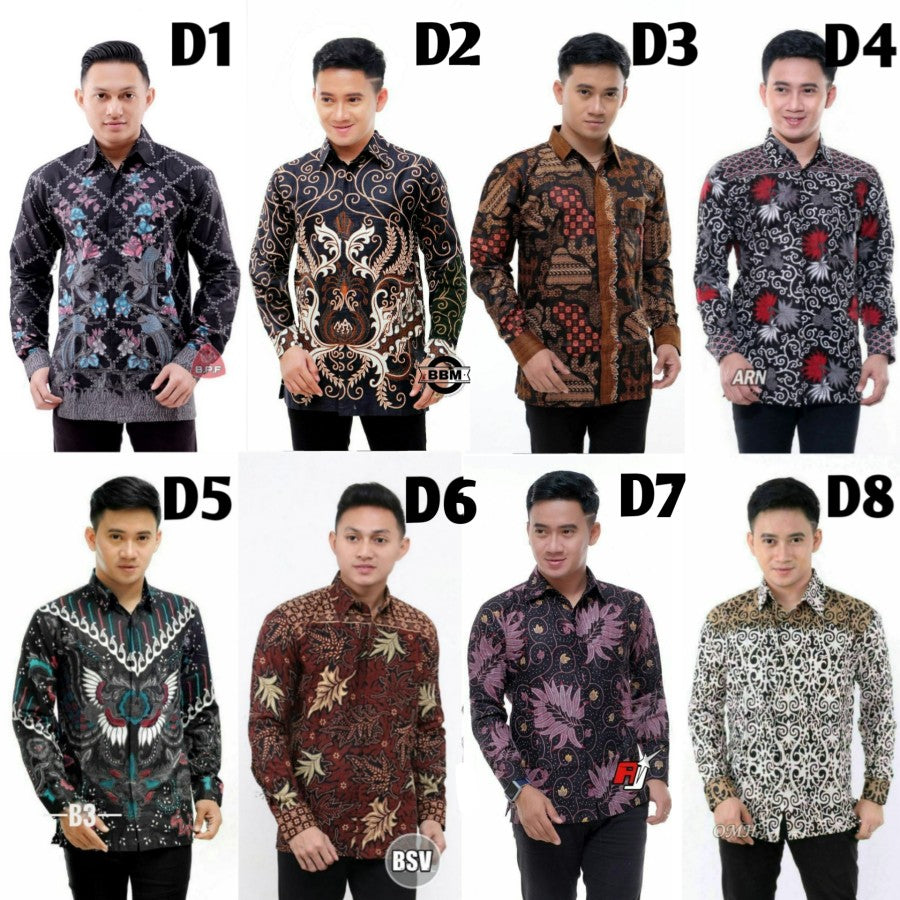 Kemeja Batik Pria Lengan Panjang // Kemeja Kantor // Kemeja Kondangan