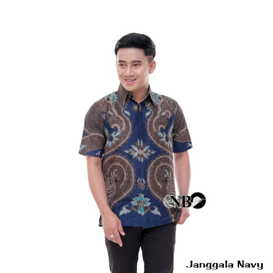 KEMEJA BATIK PRIA LENGAN PENDEK TERBARU MODERN KATUN PRIMA M L XL XXL