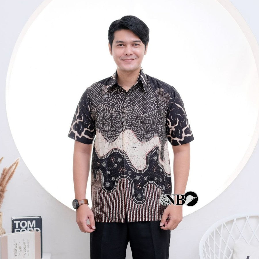 KEMEJA BATIK PRIA LENGAN PENDEK MODERN TERBARU KATUN PRIMA M L XL XXL