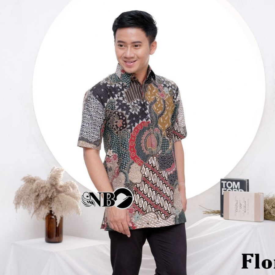 KEMEJA BATIK PRIA LENGAN PENDEK MODERN TERBARU KATUN PRIMA M L XL XXL