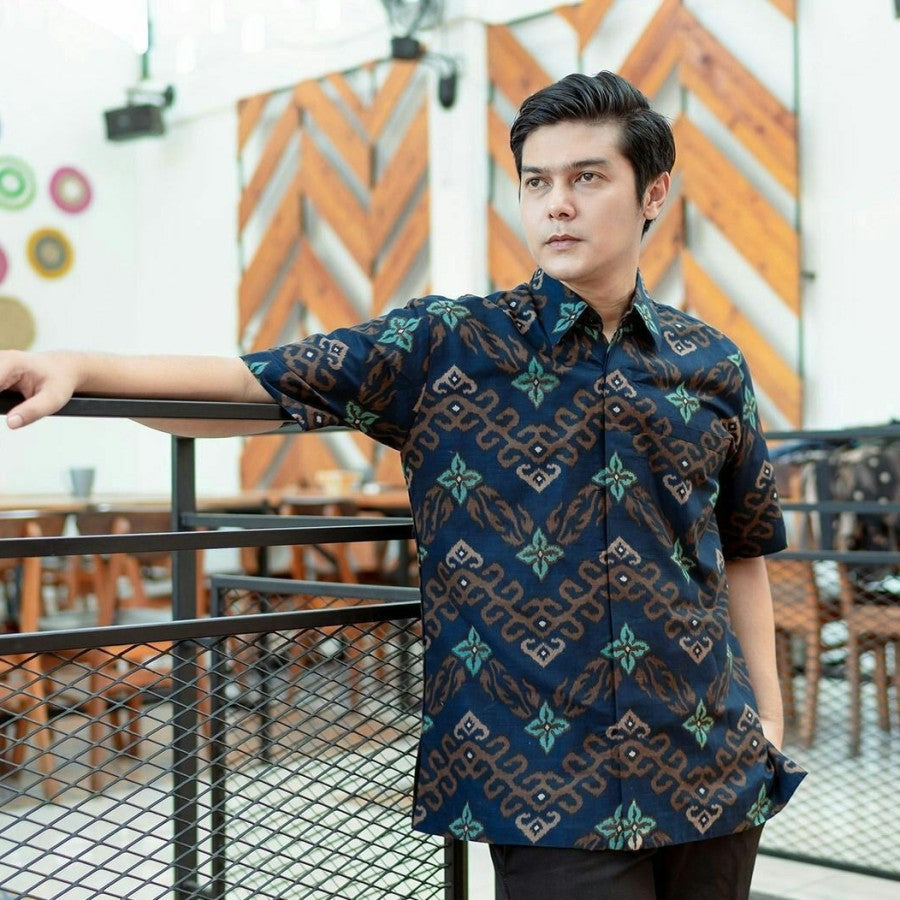 KEMEJA BATIK PRIA LENGAN PENDEK MODERN TERBARU KATUN PRIMA M L XL XXL
