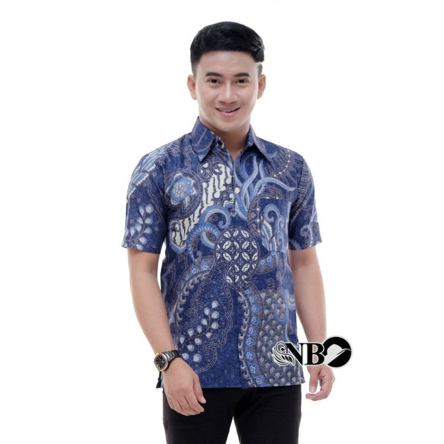KEMEJA BATIK PRIA LENGAN PENDEK MODERN TERBARU KATUN PRIMA M L XL XXL