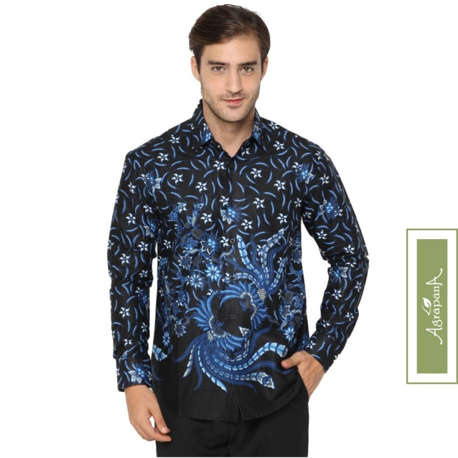 Kemeja Batik Slimfit Pria Lengan Panjang Slim Fit Agrapana Abhitah