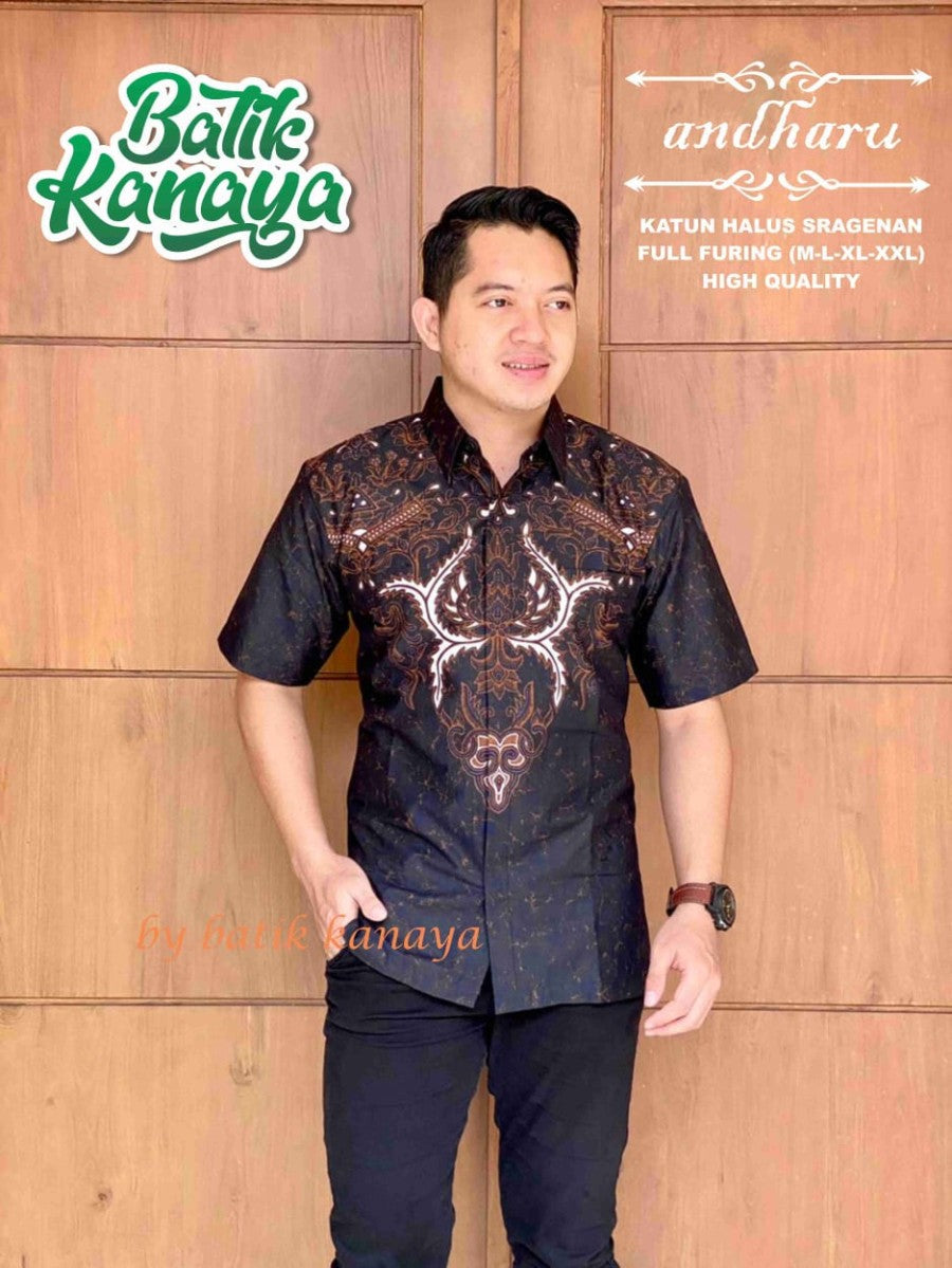 Baju Batik Pria ANDHARU By Kanaya Lapis Furing Halus