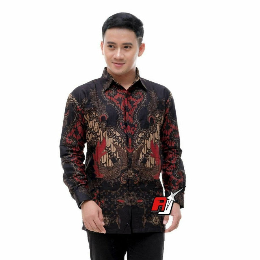 Kemeja Batik Pria M L XL XXL - Baju Batik Pria Lengan Panjang