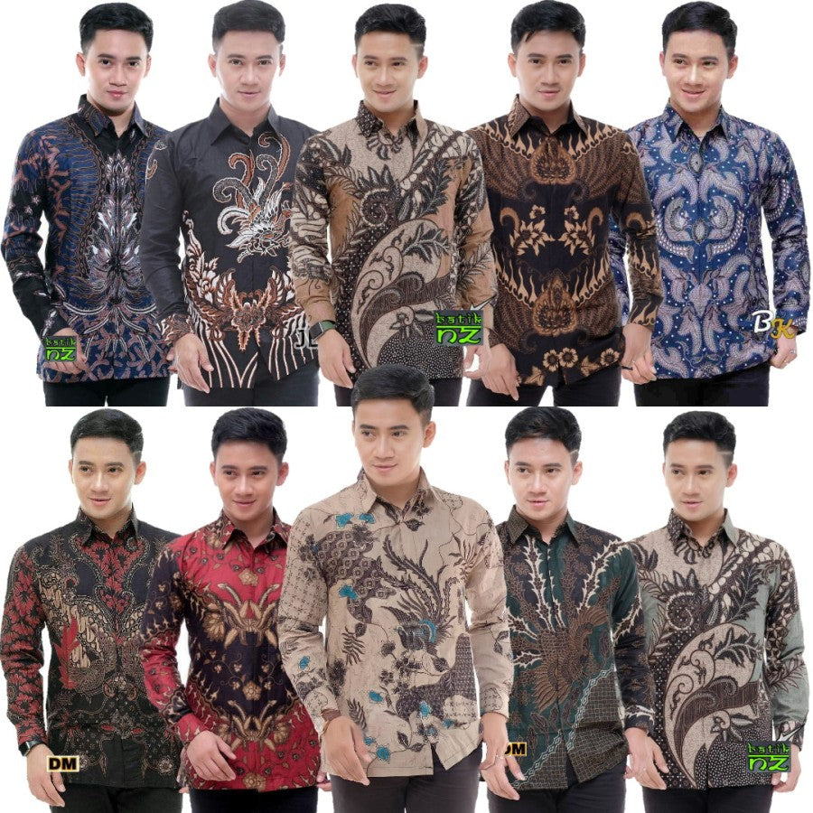 Kemeja Batik Pria M L XL XXL - Baju Batik Pria Lengan Panjang