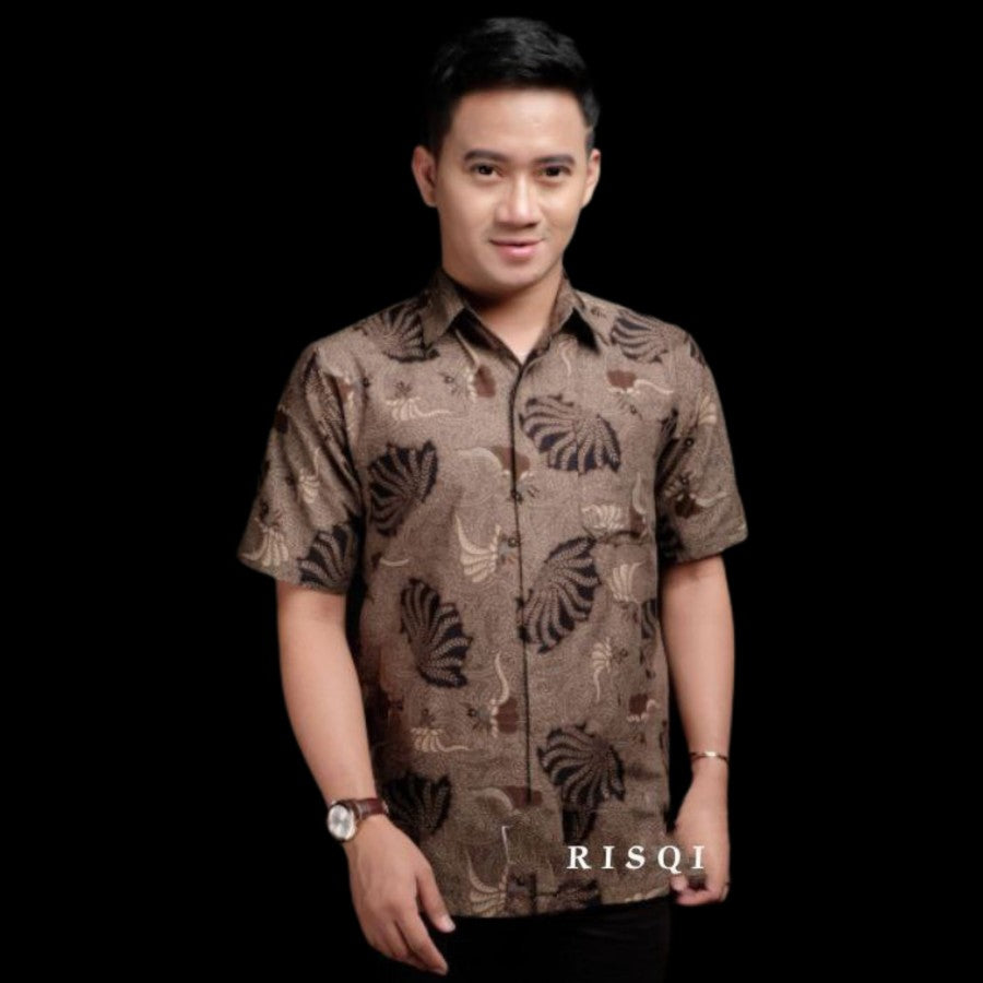 Baju Batik Pria|Batik Pria Lengan Pendek|Kemeja Alisan Lengan Pendek