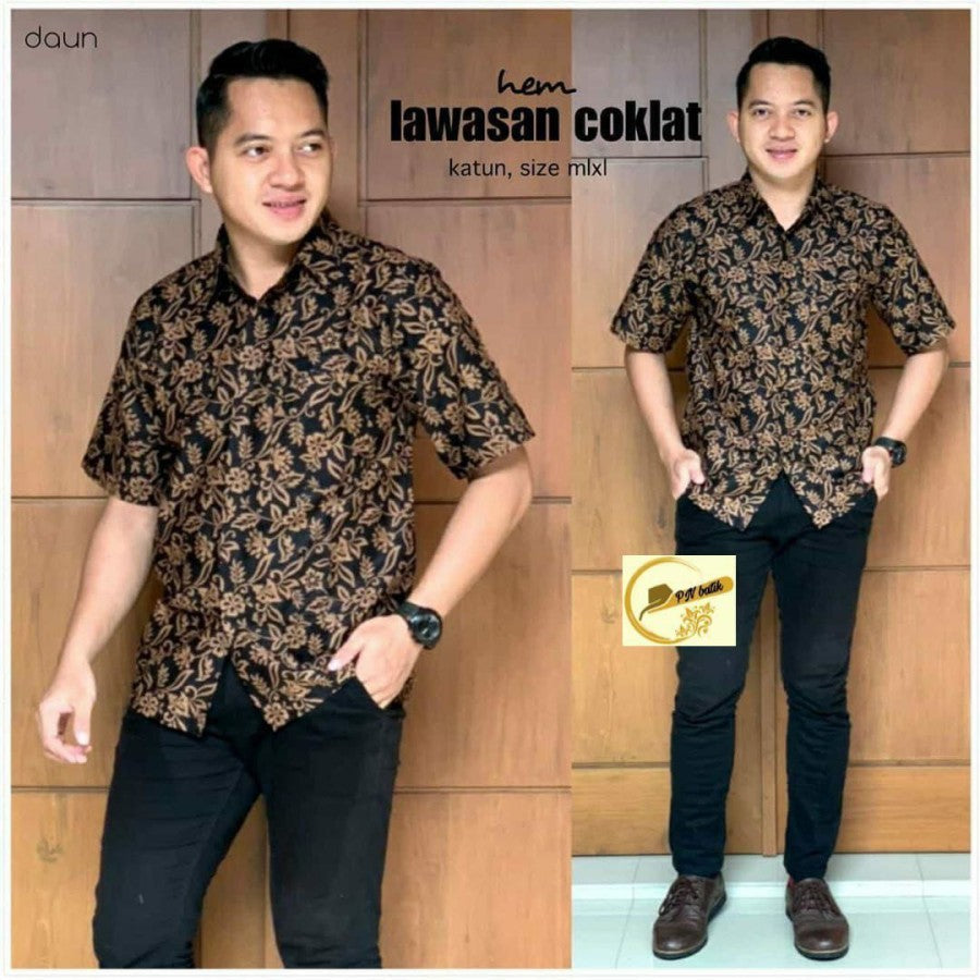 Baju Batik Pria|Batik Pria Lengan Pendek|Kemeja Alisan Lengan Pendek