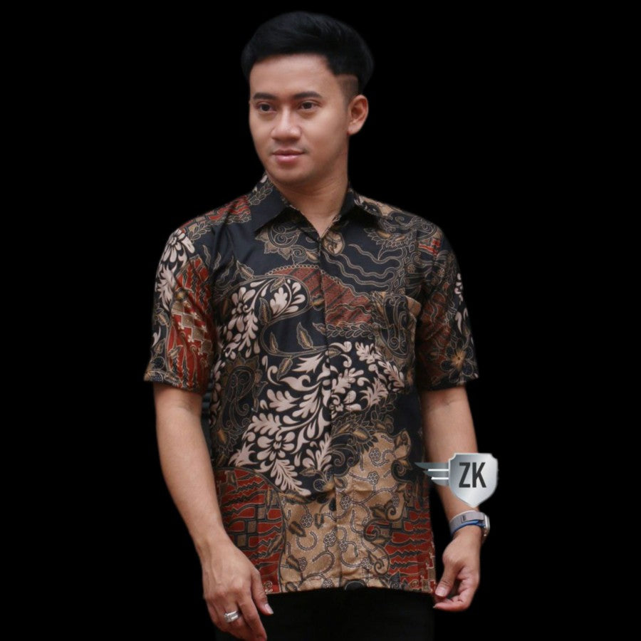 Baju Batik Pria|Batik Pria Lengan Pendek|Kemeja Alisan Lengan Pendek