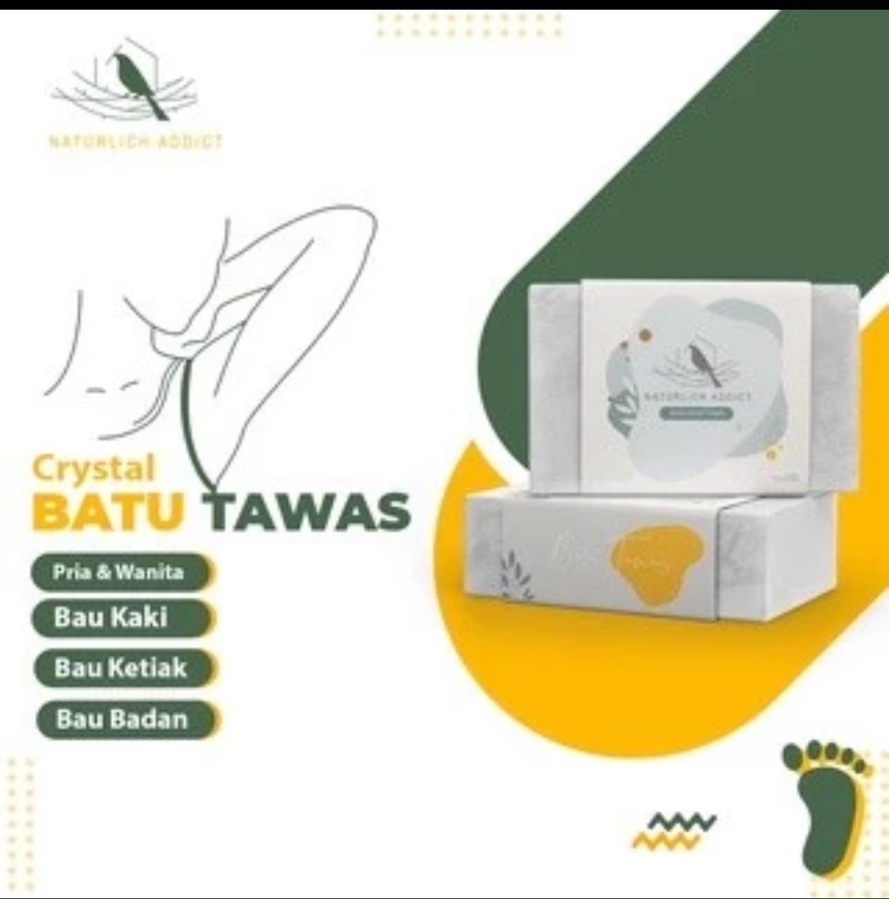 Natural Deodorant | Batu Tawas Deodorant Alami Penghilang Bau Badan