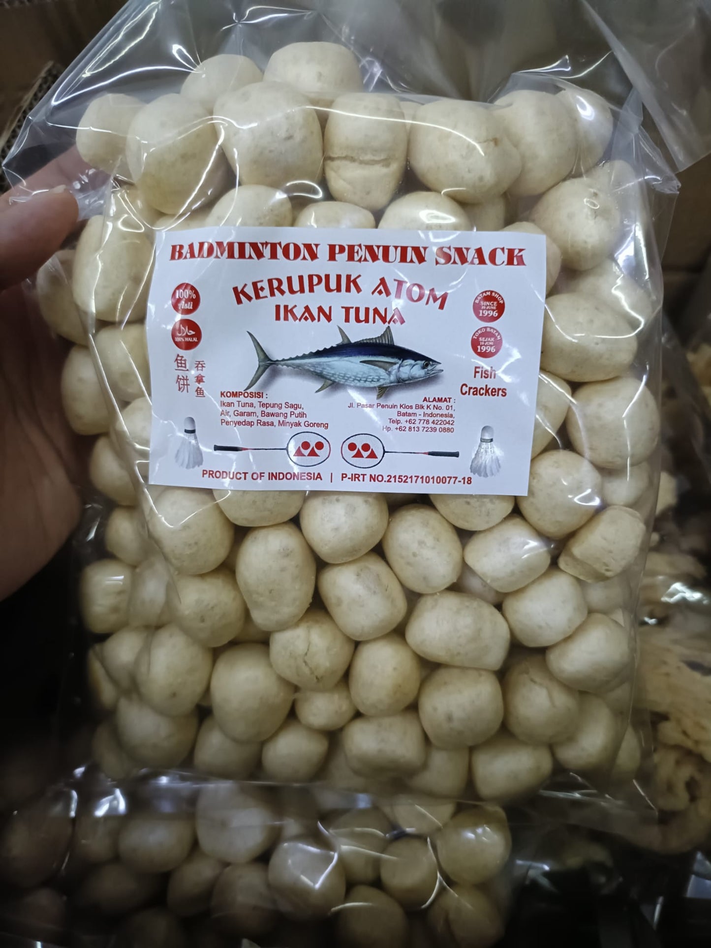 ✦ BADMINTON PENUIN KERUPUK ATOM IKAN TUNA ✦ Crispy Indonesian Tuna Fish Snack
