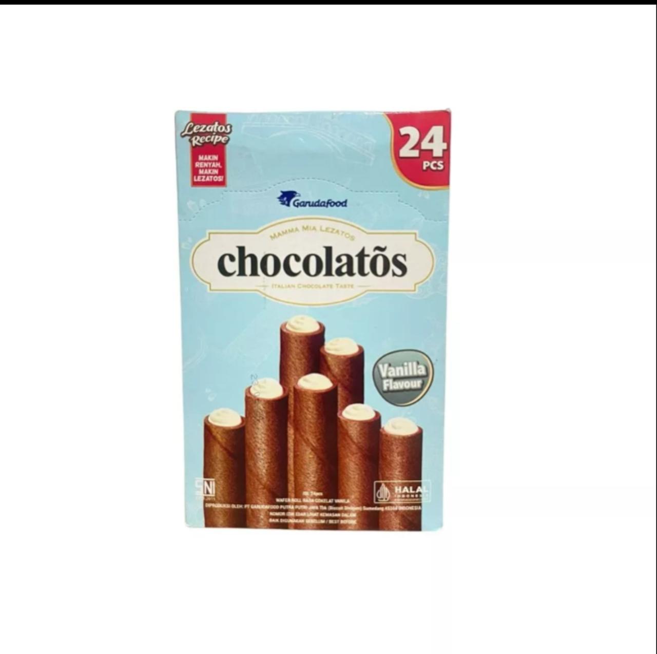 Premium Wafer Stick | Chocolatos Cokelat Stick Besar 14 gr (1 box 24 pcs)