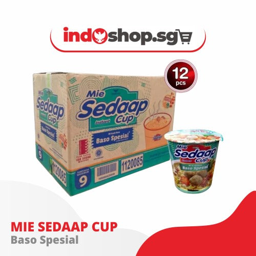 Mie Sedaap Cup Korean Spicy Chicken | Ayam Nampol | Kari Spesial | Rawit Bingit Kuah Ayam | Rawit Bingit Kuah Baso | Soto | Baso Spesial | Mi Goreng 1 cartoon (12 cup)