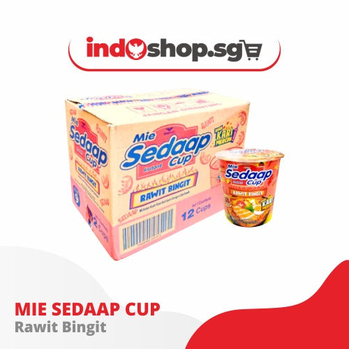 Mie Sedaap Cup Korean Spicy Chicken | Ayam Nampol | Kari Spesial | Rawit Bingit Kuah Ayam | Rawit Bingit Kuah Baso | Soto | Baso Spesial | Mi Goreng 1 cartoon (12 cup)