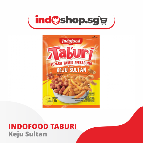 Indofood TABURI Bumbu Tabur Serbaguna Rasa Keju Sultan 25g | Seasoning Powder for Fries, Snacks & More