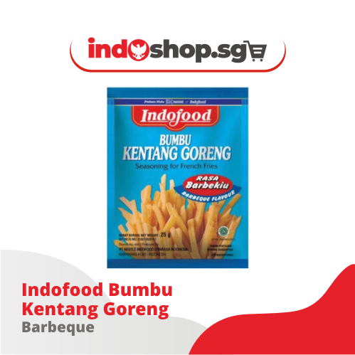 Indofood French Fries Powder | Bumbu Kentang Goreng 25GR | Cheese | Barbeque | Sweet Spicy | Barbeque Corn