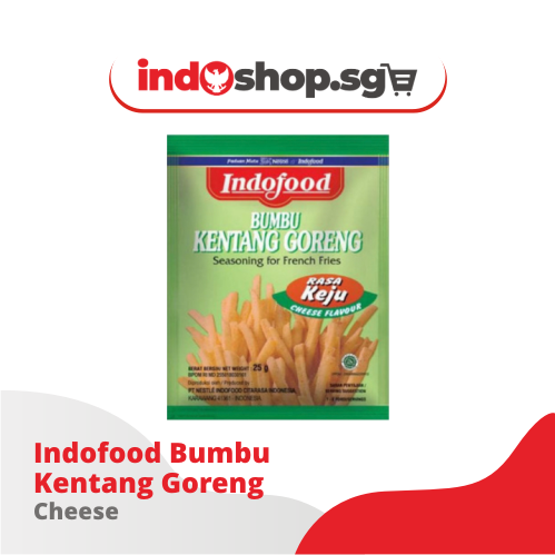 Indofood French Fries Powder | Bumbu Kentang Goreng 25GR | Cheese | Barbeque | Sweet Spicy | Barbeque Corn