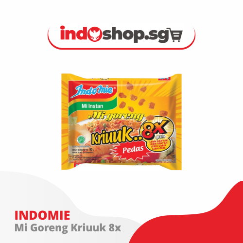 Instant Fried Noodle bundle 10 pcs | Indomie Goreng Kriuk Pedas 8x Dengan Kremesan