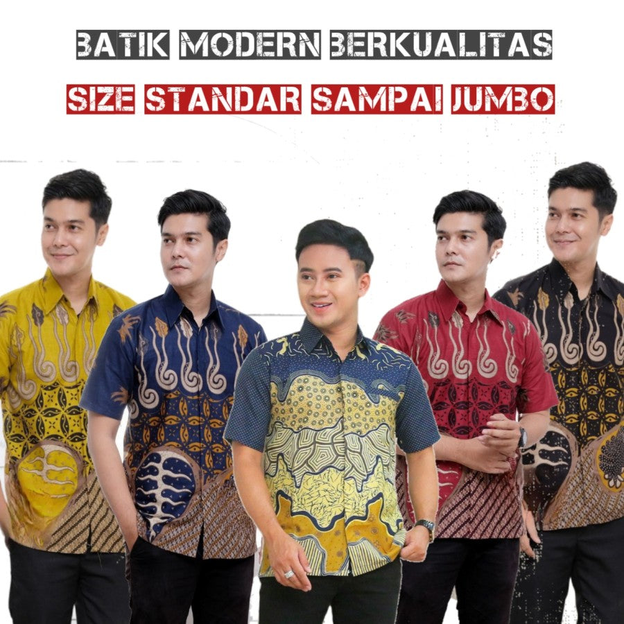 Baju batik pria hem batik M L XL XXL 5L 6XL bigsize jumbo pria
