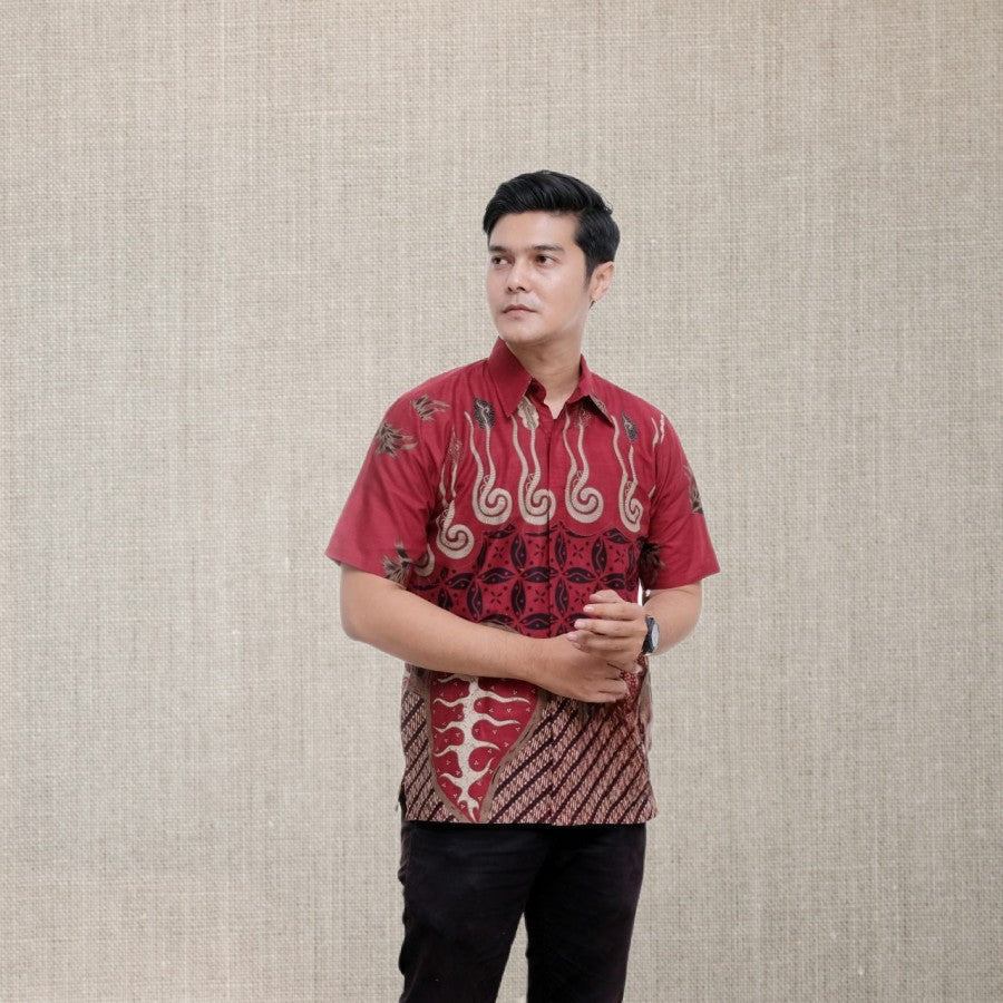 Baju batik pria hem batik M L XL XXL 5L 6XL bigsize jumbo pria