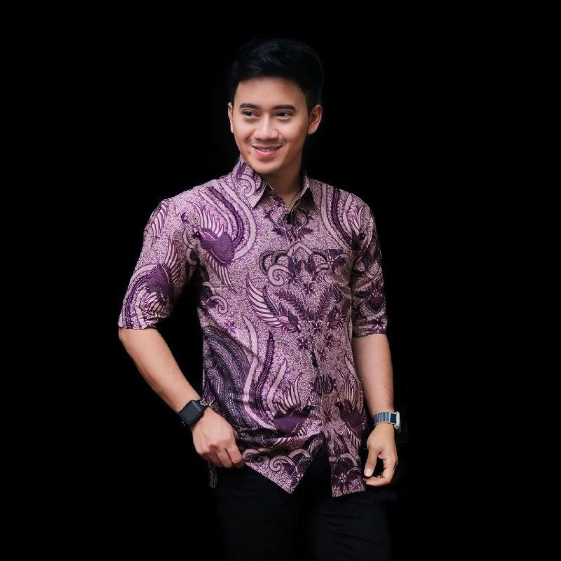 KEMEJA BATIK PRIA LENGAN PENDEK - BAJU BATIK PRIA PEKALONGAN TERLARIS