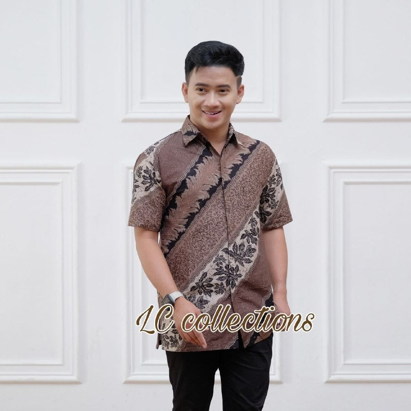 BAJU KEMEJA BATIK PRIA UKURAN SUPER JUMBO SAMPAI XL6 SERAGAM LCc