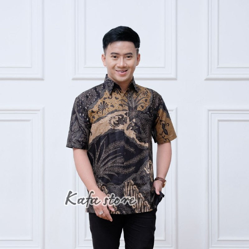 BAJU KEMEJA BATIK PRIA UKURAN SUPER JUMBO SAMPAI XL6 SERAGAM LCc