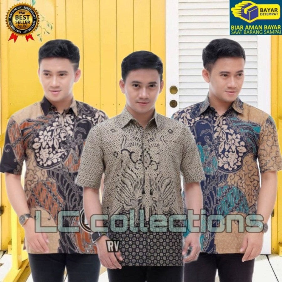 BAJU KEMEJA BATIK PRIA UKURAN SUPER JUMBO SAMPAI XL6 SERAGAM LCc