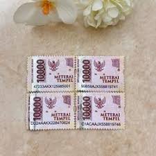Indonesian Duty Stamp 10000 Authentic Materai