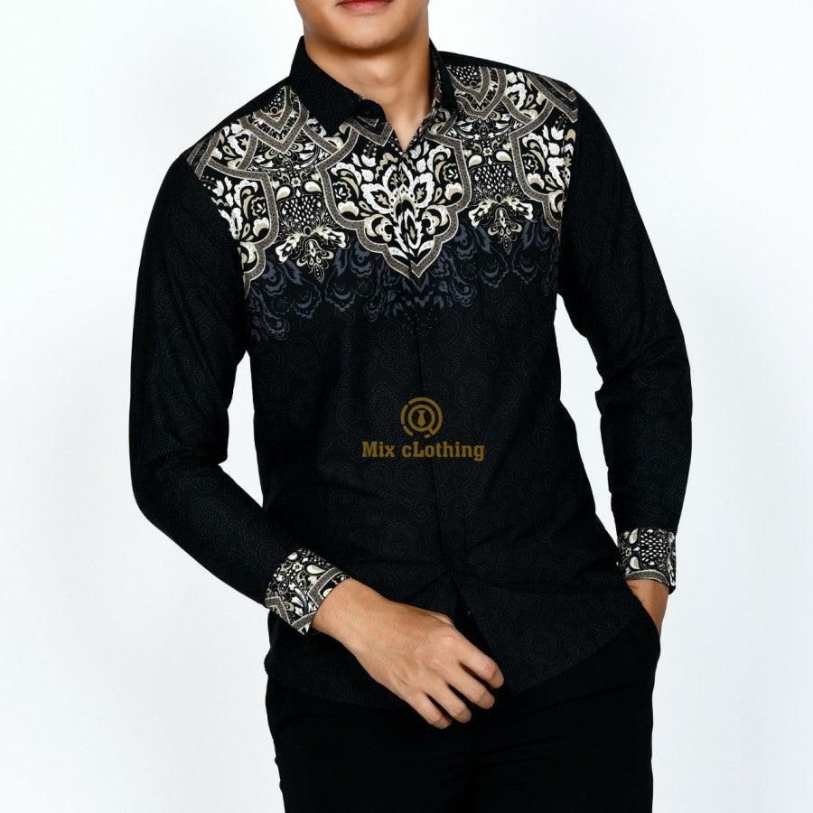 BAJU KEMEJA BATIK SLIM FIT PRIA LENGAN PANJANG KUALITAS PREMIUM CD60