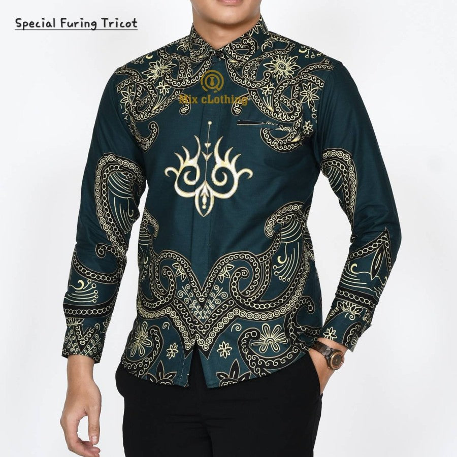 BAJU KEMEJA BATIK SLIM FIT PRIA LENGAN PANJANG KUALITAS PREMIUM CD60