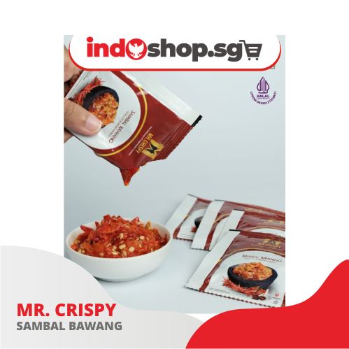 Sambal Sachet Mr Crispy 10 sachets @20gr | Indonesian Chili | Belacan | Onion | Green | Rica | Jontor #indoshop#