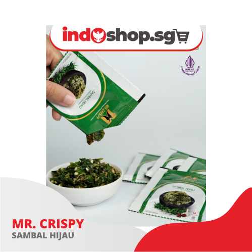 Sambal Sachet Mr Crispy 10 sachets @20gr | Indonesian Chili | Belacan | Onion | Green | Rica | Jontor #indoshop#