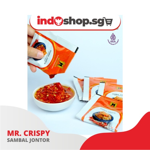 Sambal Sachet Mr Crispy 10 sachets @20gr | Indonesian Chili | Belacan | Onion | Green | Rica | Jontor #indoshop#