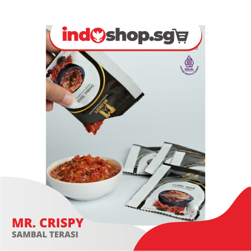 Sambal Sachet Mr Crispy 10 sachets @20gr | Indonesian Chili | Belacan | Onion | Green | Rica | Jontor #indoshop#