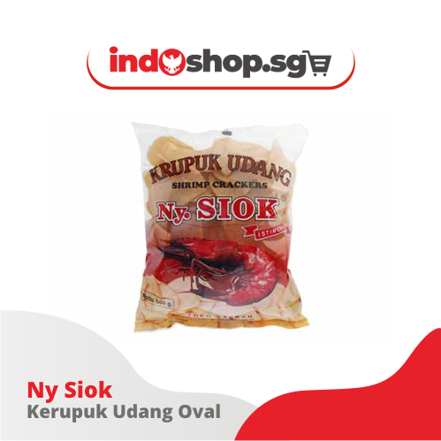 WHOLESALE Raw Prawn Cracker 500gr | Krupuk Udang Ny Siok | 1 Carton Oval 18pkt Stick 17pkt