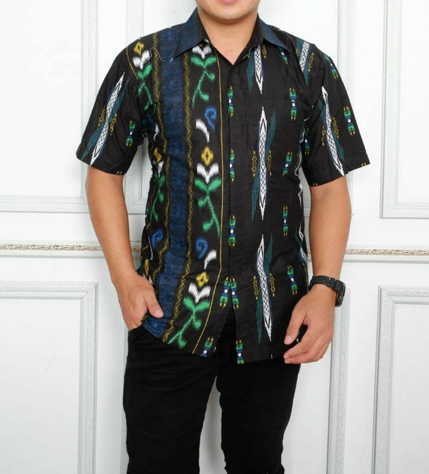 Kemeja Batik Pria Soft Lengan Pendek M L XL XXL