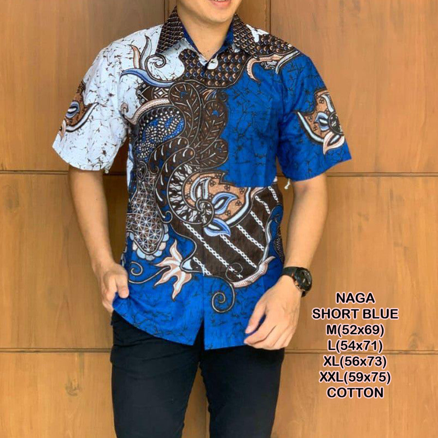 Kemeja Batik Pria Soft Lengan Pendek M L XL XXL